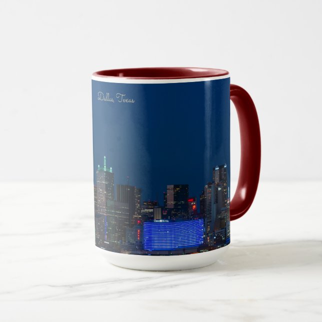 Taza Fotografía de Dallas, Texas, paisajes urbanos, Mug (Anverso derecho)