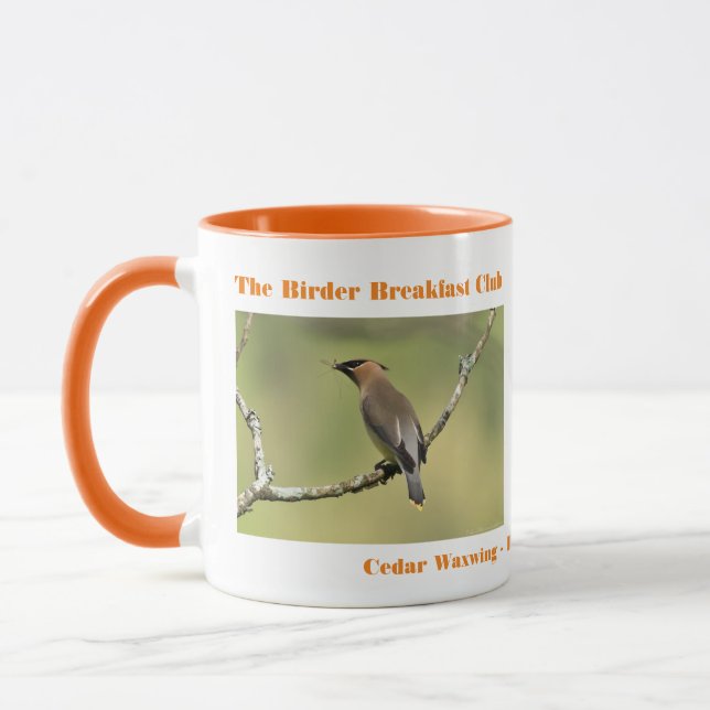 Taza Fotografía de la Naturaleza Cedar Waxwing Birder (Izquierda)