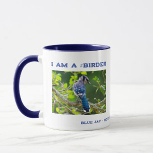Taza Fotografía de la naturaleza Shy Blue Jay Birder