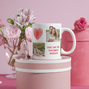 Taza Fotografía de la pareja de tres grupos   Valentine