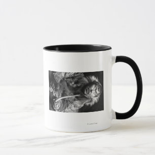 Taza Fotografía de Pipe Fumadora del esquimal de Alaska