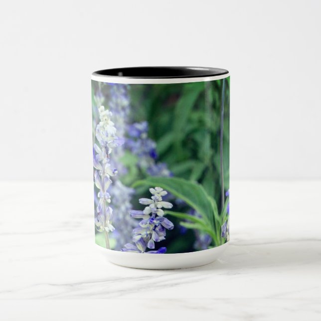 Taza Fotografía de plantas de flores moradas (Centro)