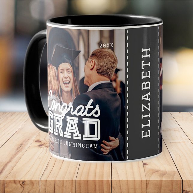Taza Fotografía de Preppy Simple Grad Grad Modern (Subido por el creador)