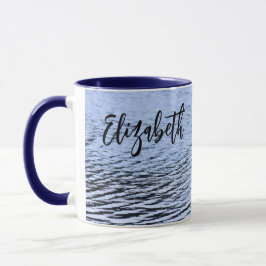 Taza Fotografía de rizos de agua del lago de vida silve