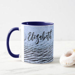 Taza Fotografía de rizos de agua del lago de vida silve
