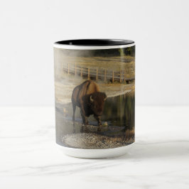 Taza Fotografía de vida silvestre Bison Yellowstone