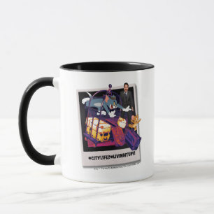 Taza Fotografía del accidente de equipaje de Tom y Jer