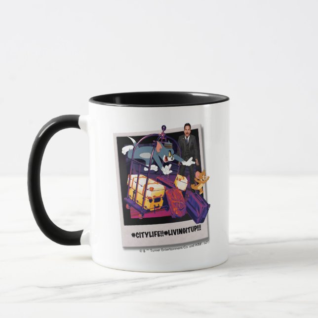 Taza Fotografía del accidente de equipaje de Tom y Jerr (Izquierda)