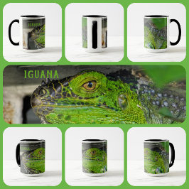 Taza Fotografía del cierre de la Iguana verde personali