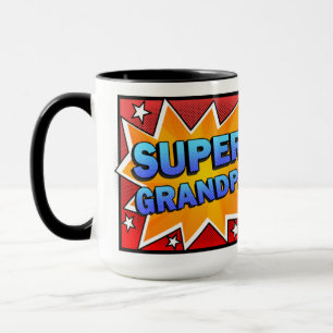 Taza Fotografía del Cómic Super Grandpa De Grandkids 