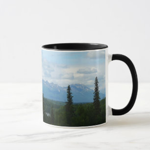 Taza Fotografía panorámica de la cordillera de Alaska