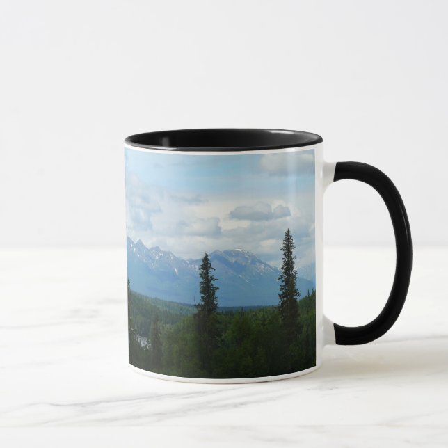 Taza Fotografía panorámica de la cordillera de Alaska (Derecha)
