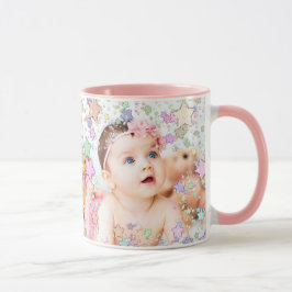 Taza Fotografía personalizada Starry Baby Pink Coffee M