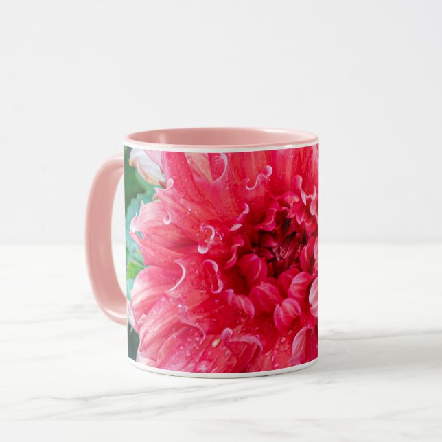 Taza Fotografía rosa de Dahlia, belleza canadiense (Anverso izquierdo)