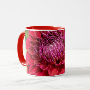 Taza Fotografía rosa de Dahlia, flor hermosa canadiense