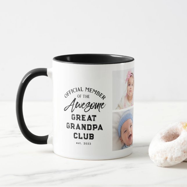 Taza Fotomontaje Abuelo Genial Increíble (Con donut)