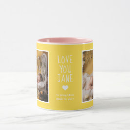 Taza Fotos de Amor de Suegra Modernas Amarillo C61 Blan