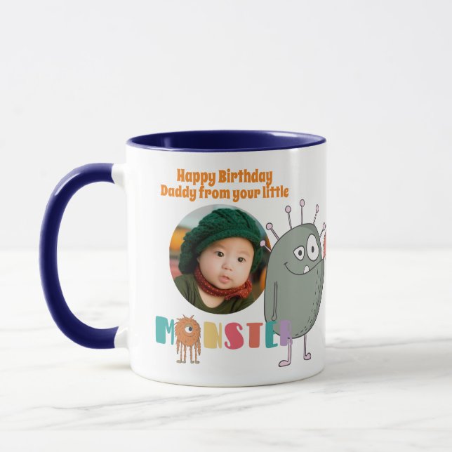 Taza Fotos de cumpleaños de niños pequeños monstruos (Izquierda)