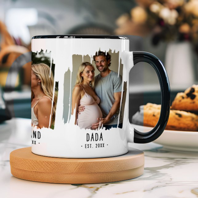 Taza Fotos de hitos de Dada y regalo de texto de Person (Subido por el creador)