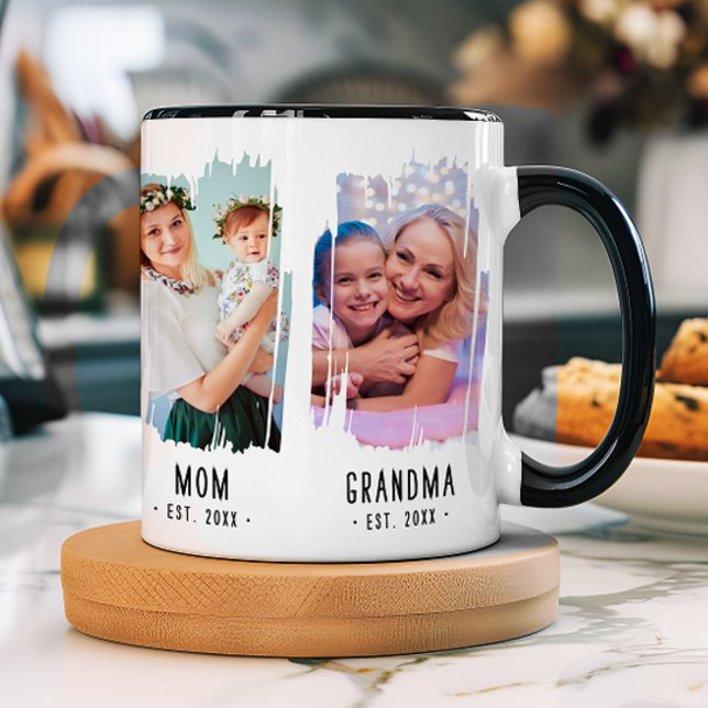 Taza Fotos de la Abuela Milestones y años Personalizado (Subido por el creador)