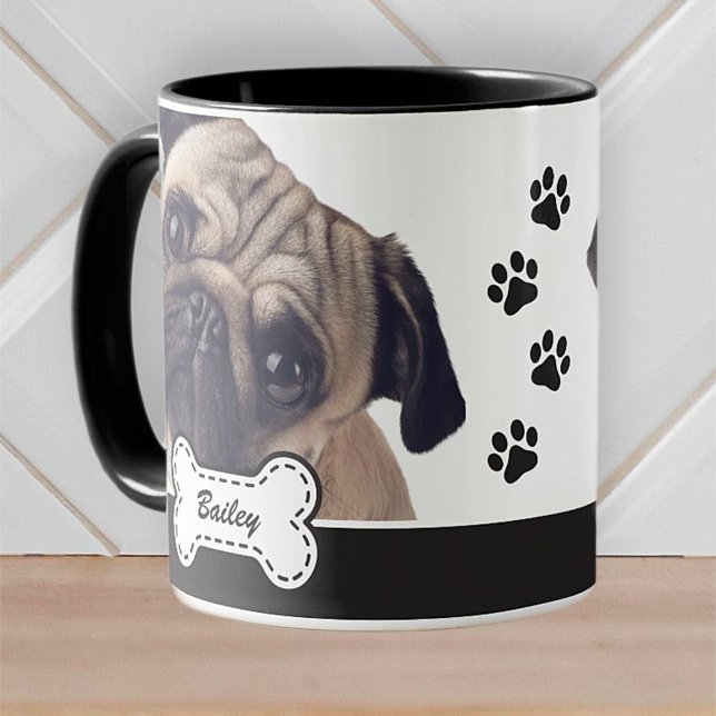 Taza Fotos de mascotas sobre el nombre de un hueso de p (Subido por el creador)