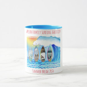 Taza Fotos de vacaciones de verano en tablas de surf