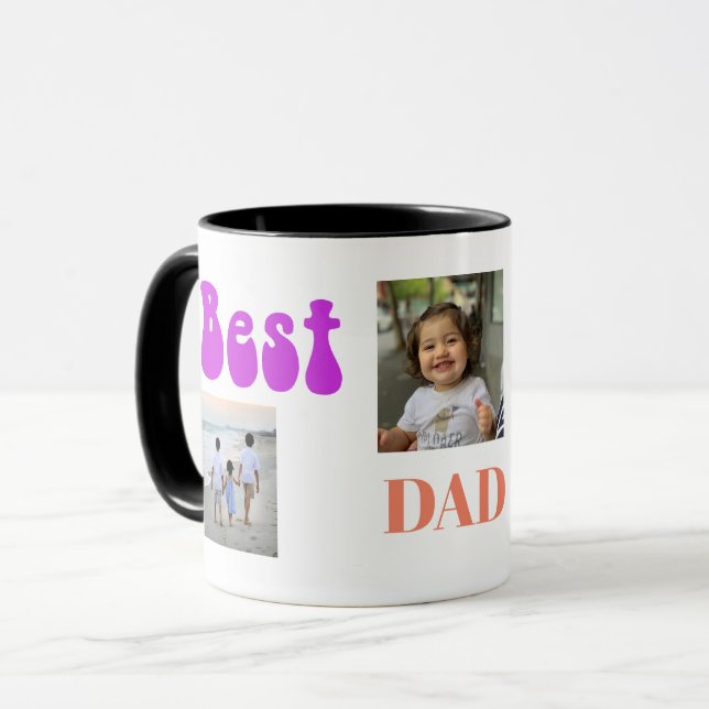 Taza Fotos del Día del Padre Los Abuelos Día del Texto  (Anverso izquierdo)