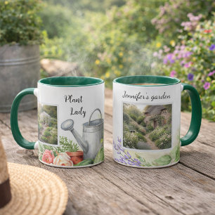 Taza fotos del jardín personal de la señora de las plan
