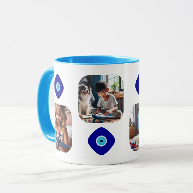 Taza Fotos familiares divertidas, arte visual malvado a (Anverso izquierdo)