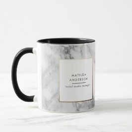 Taza Fotos geométricas de mármol moderno y oro