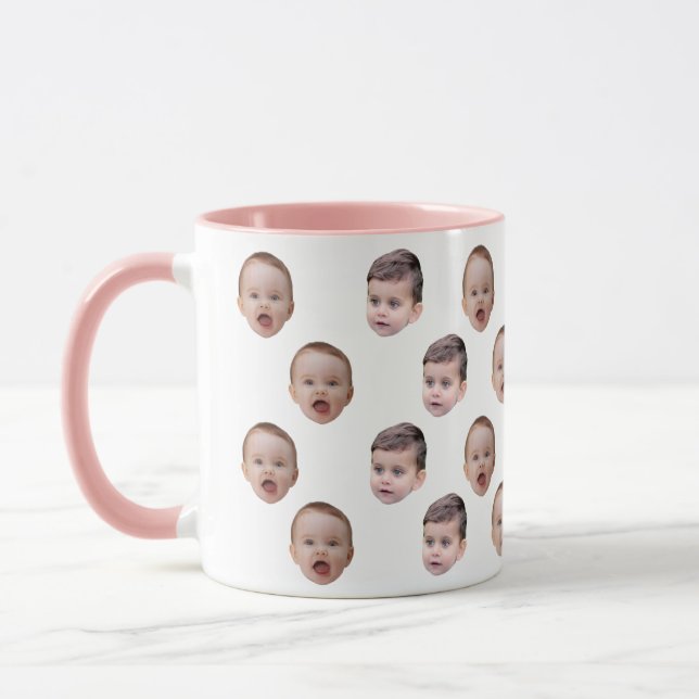Taza Fotos graciosas y personalizadas del bebé Face 2 (Izquierda)