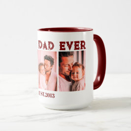 Taza Fotos personalizadas de Papá del Año Collage EST A