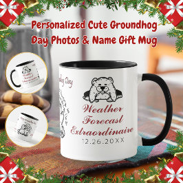 Taza Fotos personalizadas del Día de la Marmota y el Re