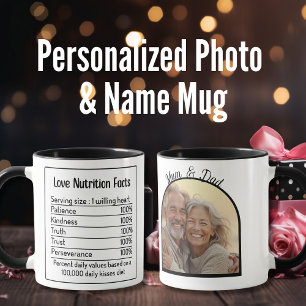 Taza Fotos románticas y datos de amor Día de San Valent