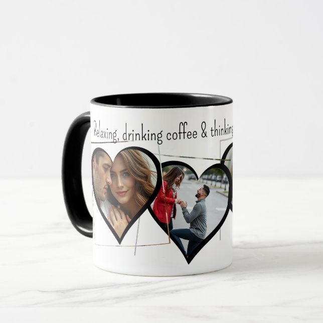 Taza Fotos y Recuerdos del corazón | Imágenes de famili (Anverso izquierdo)