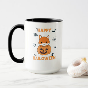 Taza Fox En Calabaza Sweet Foxes Feliz Halloween