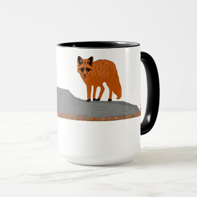 Taza 🦊 Fox on the Rock Combo Mug (Anverso derecho)