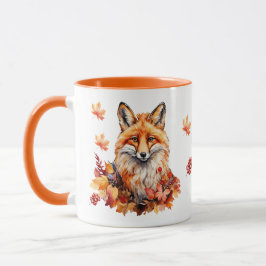 Taza Fox otoñal con hojas de otoño - Wildlife Co estaci