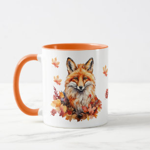 Taza Fox otoñal con hojas de otoño - Wildlife Co estaci