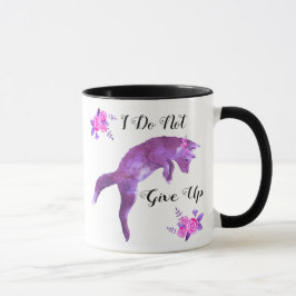 Taza Fox púrpura y los rosas rosados no doy para arriba