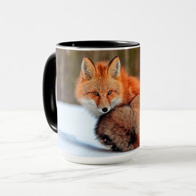 Taza Fox Rojo En Nieve | Yukón (Anverso izquierdo)