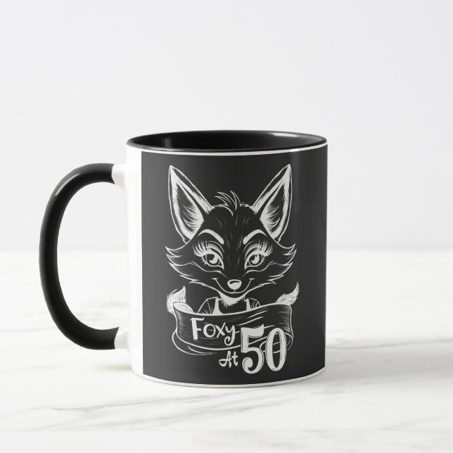 Taza Foxy a los 50 años, feliz 50 cumpleaños Fox/Vixen  (Izquierda)