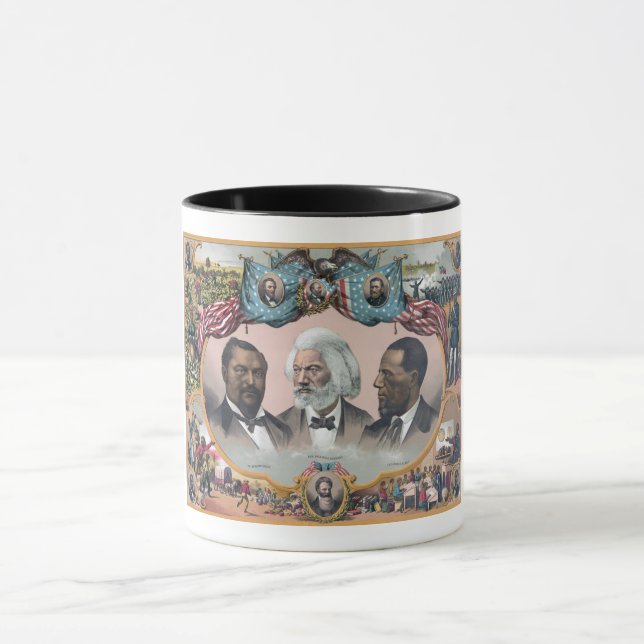 Taza Fr3d3rick Bailey Douglass con negro abolicionista (Centro)