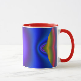 Taza Fractal azul profundo
