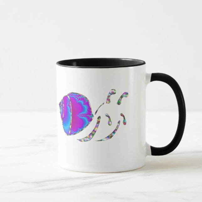 Taza Fractal Blue y Purple Snack Shell (Derecha)