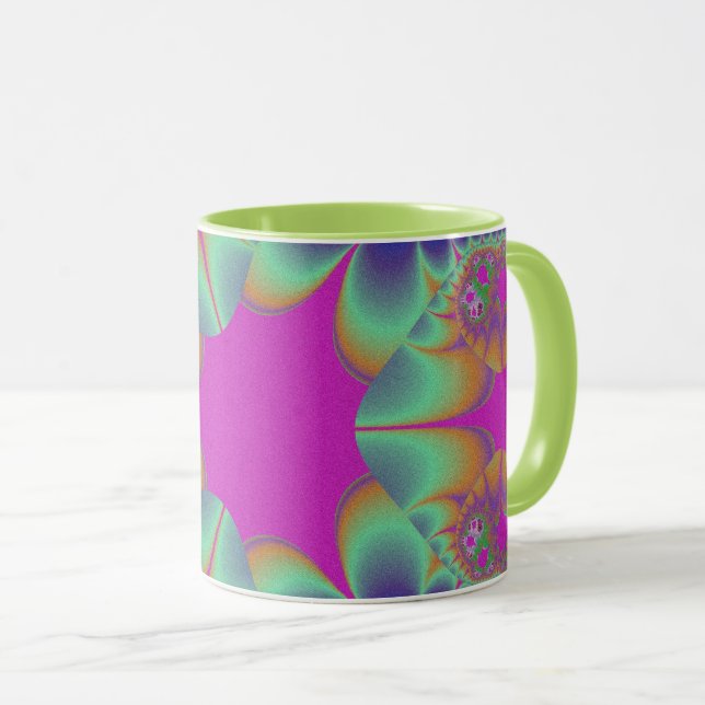 Taza Fractal Cactus Bloom (Anverso derecho)