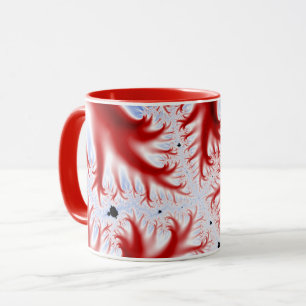Taza Fractal de vasos sanguíneos rojos