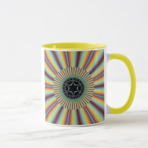 Taza Fractal magenta del resplandor solar de la