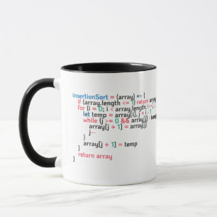 Taza Fragmento de código de programación de ordenaci