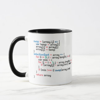 Taza Fragmento de código de programación de ordenación 